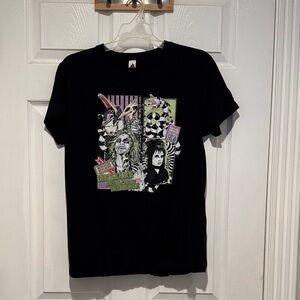 Black Graphic T-Shirt with Colorful Design